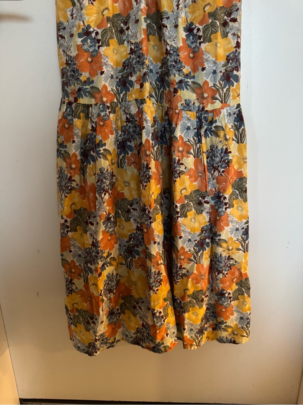 NWT Abercrombie & Fitch Yellow Floral Cutout Maxi Dress US SM - Picture 10 of 15